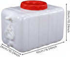 Qianly Food Grade Water Jug Thickened Material Rectangular Water Container Leak-Resistant Seal for Outdoor, Emergency Preparedness, Camping
