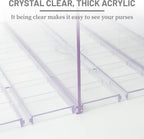 Gift Bag Storage Organizer, Acrylic Clear Shopping Bag Organizer, Adjustable Shelf Divider Bag Organizer for Small Closet, 1 Pack