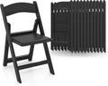 Giantex 12-Pack Folding Chairs, Portable Resin Event Chairs with Padded Seat, All-Weather Resin Frame, 1100 lbs Static Capacity, Lightweight Foldable Chair for Office, Wedding, Party, Outdoor
