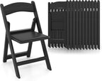Giantex 12-Pack Folding Chairs, Portable Resin Event Chairs with Padded Seat, All-Weather Resin Frame, 1100 lbs Static Capacity, Lightweight Foldable Chair for Office, Wedding, Party, Outdoor
