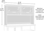 Sauder Aspen Post Hutch in, Pebble Pine Finish