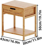 Side Table with Drawer and Open Storage End Table Nightstand Bedside Tables Night Stand Storage Shelf Lightweight