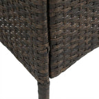 Brown Wicker Rattan Dining Armchair for Patio, Outdoor Lounge Furniture, Comfortable Seat with Armrests, Durable Weather-Resistant Material