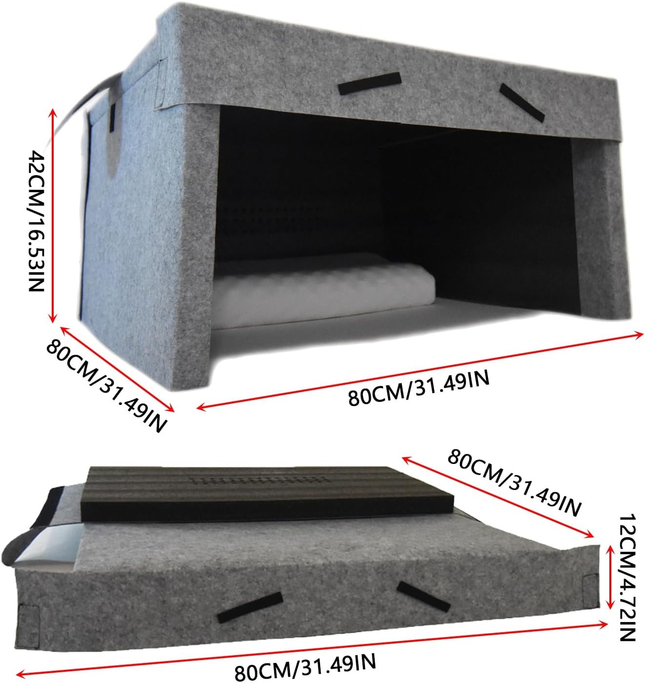 Soundproof and Light-Proof Silent Tent, Sleep Den Bed Tent, Built-in Bluetooth Dual Speakers, Tent Bed Cover, for Restful Sleep