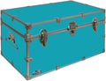 C&N Footlockers - Large Undergrad Storage Trunk - Made in the USA - Only STEEL Footlocker on Amazon - Durable Chest with Lid Stay - 32 x 18 x 16.5 Inches (Teal)