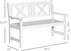Rustic Style Wooden Bench