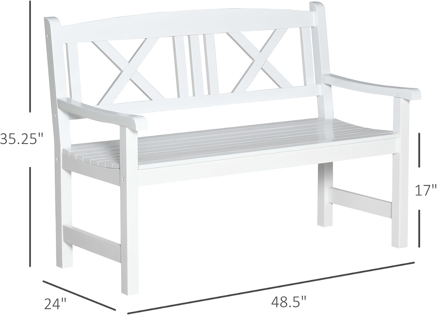 Rustic Style Wooden Bench