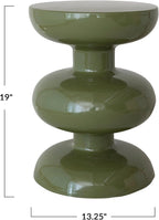 Bloomingville Metal and Reclaimed Wood Side Table, Green