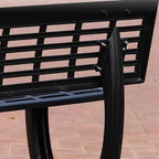 Patio Benches for Outdoors Outdoor Park Chair Cast Aluminum Double Backrest Community Square Bench Garden Creative Garden Benches for Outdoors