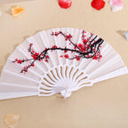 4pcs Floral Folding Hand Fan Vintage Retro Plastic Handheld Fans Folding Fan Wedding Dancing Church Party