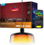 Govee Pendant Light for Kitchen Island, Three-Layer RGBIC Smart Lighting, Matter Compatible, 1300LM 2700K-6500K Dimmable Black Hanging Light Fixture Works with Alexa, Adjustable Height for Dining Room