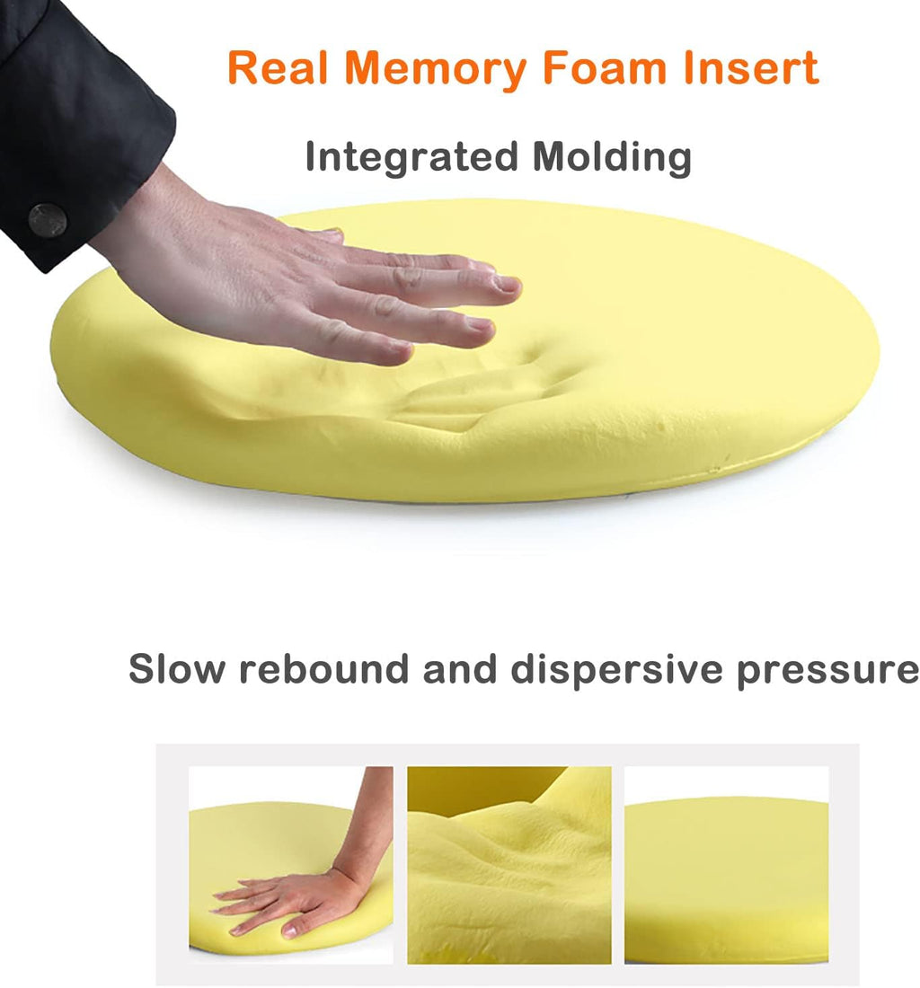 Sigmat Memory Foam Seat Cushion Anti-Slip Soft Round Stool Cushion Chair Pad 13 Inch Black