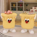 Modern Creative Resin Side Table, Cute Simple Bedside Table for Small Space, Multifunctional Small End Table Suitable for Bedroom, Living Room, Balcony