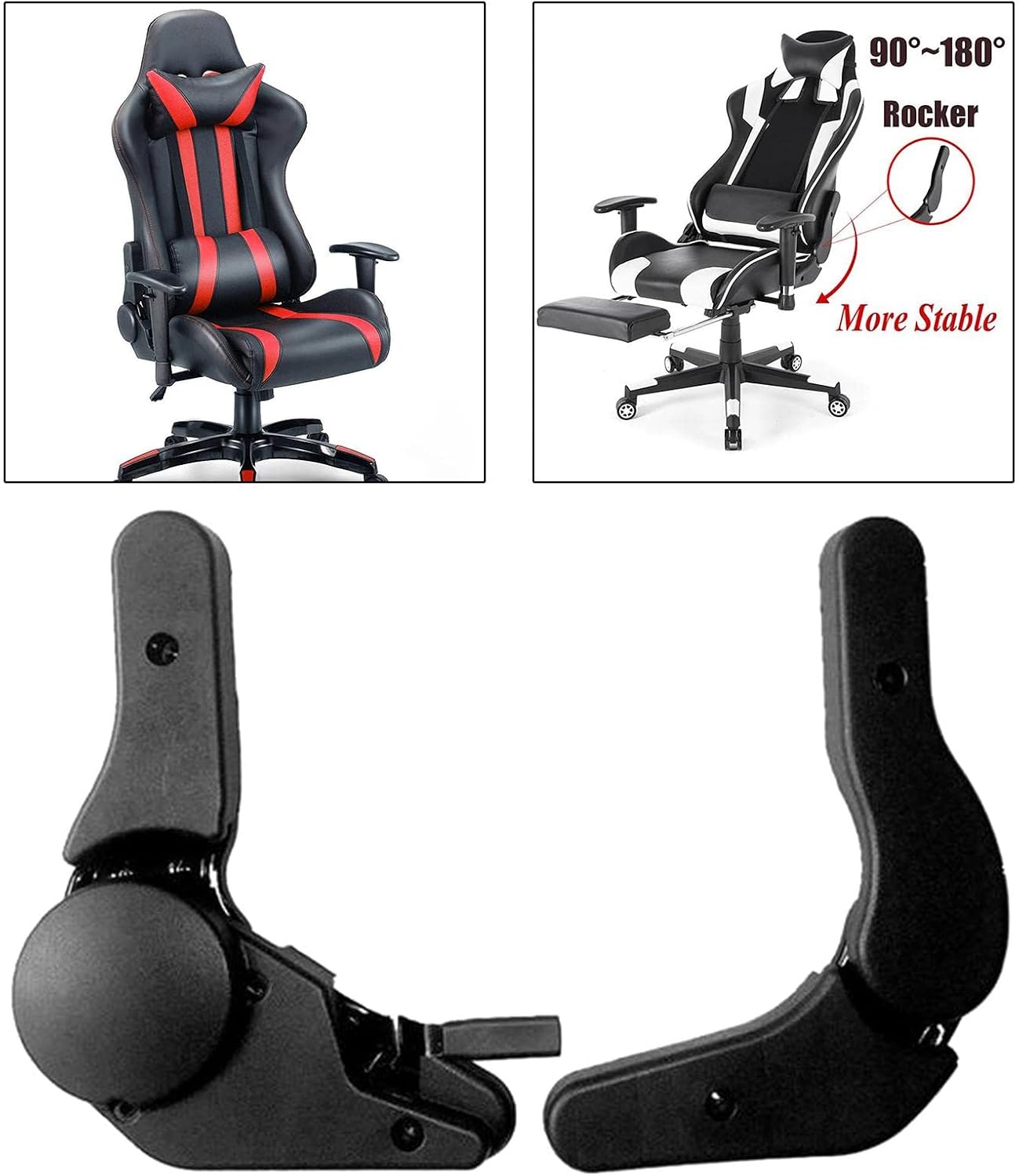 Esquirla Chair Multi Angle Adjuster Adjustable Mounting Practical Replacement for Office Chair Gaming Seat Angle Adjuster Accessory Spare Parts, Black