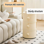 3-Tier Side Table with Sliding Door, Colorful Bedside Table with Storage, Multifunctional Stackable Storage Cabinet, End Table for Living Room, Bedroom(Yellow)