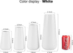 Ceramic Vases for Home Decor, Small Flower Vases Minimalist Style for Modern Table Fireplace Bedroom Kitchen Living Room Toilet Centerpieces Office Desk White
