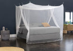 Mosquito Net for Single to King-Sized Beds – 2 Side Openings & 6 Hanging Loops – Decorative Rectangular Shape for Home & Travel – Bed Canopy Hanging Kit & Carrying Bag Included