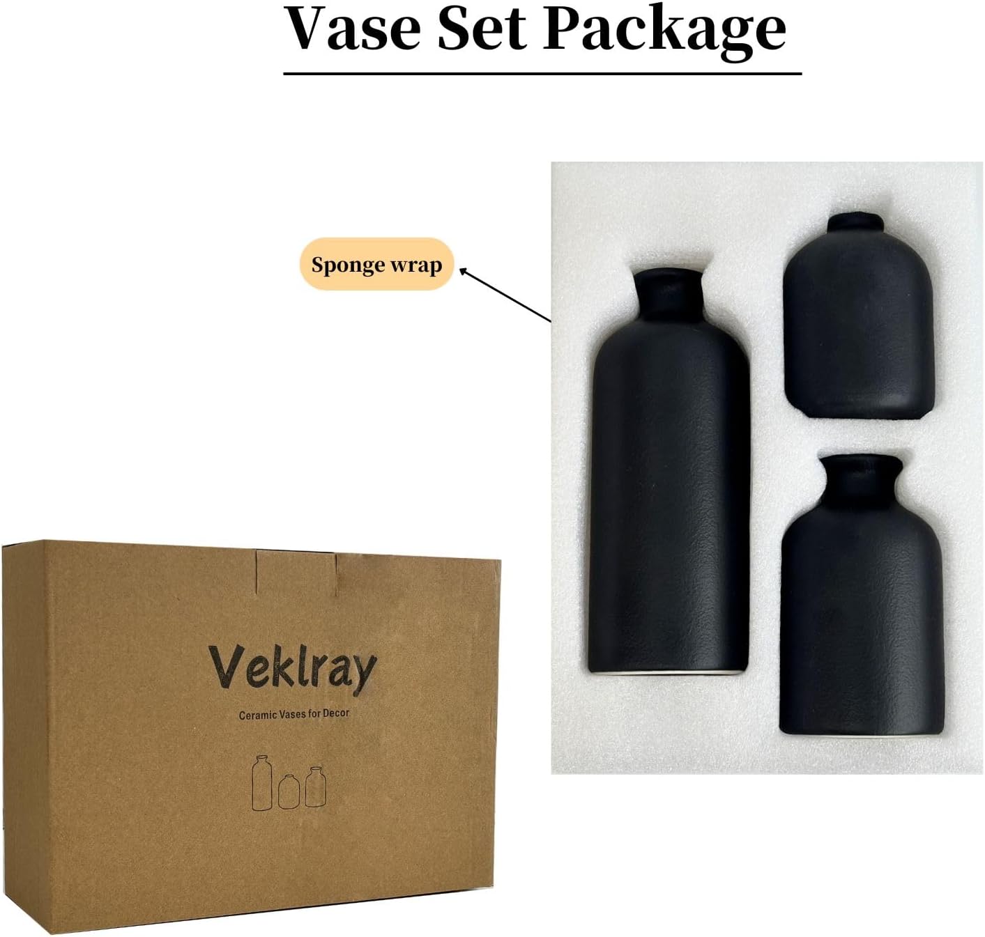 Small Ceramic Vase Set of 3, Boho Home Decor Vases for Dried Flowers,Farmhouse,Shelf,Bathroom,Centerpiece for Entryway Table Decoration Gifts