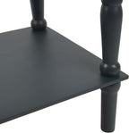 Decor Therapy Jane Nightstand Side Table with a Drawer, Shelf, Traditional Design, Navy 17" D x 14" W x 26" H