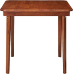 Stakmore Classic Straight Edge Solid Wood Folding Card Table, Cherry Frame