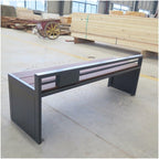 Patio Benches Modern Metal Park Chair - Waterproof Commercial Outdoor Seating