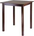 Winsome Parkland High Dining Table, 39" High, 34" Wide, Walnut