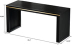 Wisuce Bamboo Dining Bench, 35 inch Entryway Indoor Bench, Black