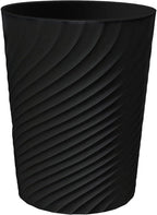 DAJITRE 1.8 Gallon Small Trash Can Wastebasket Recycling Bin Slim Profile for Compact Spaces Bathroom, Office, Bedroom, Kitchen (1.8 Gallon, Black)