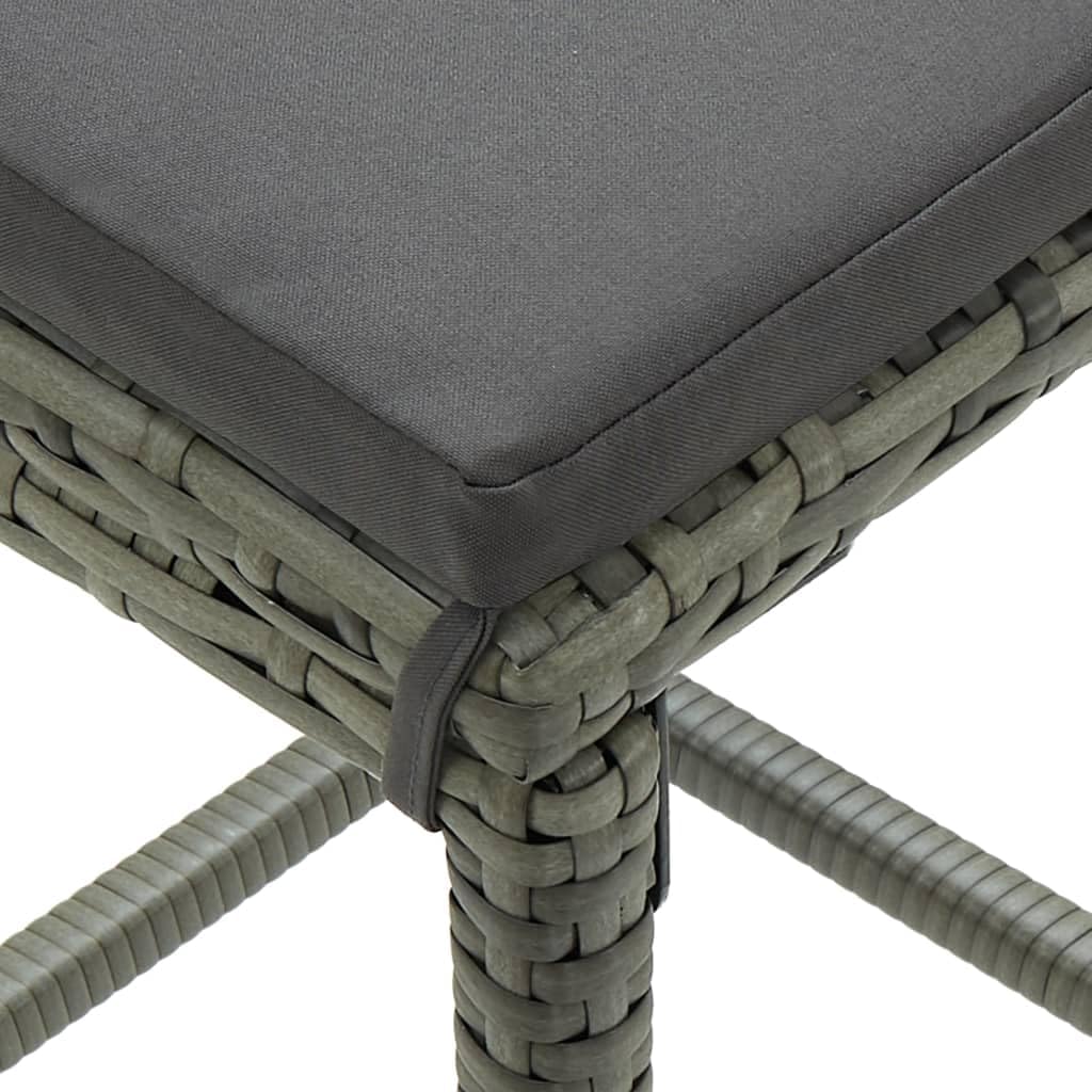 vidaXL 2/3/4/6x Bar Stool with Cushions Poly Rattan Counter Seat Multi Colors