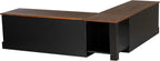 Linon Harris Black and Walnut Backless Kitchen Dining Nook with Hidden Storage Bench Space