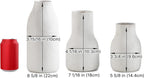 Ceramic Vases for Home Decor - Matte White Textured Vase Set of 3, Decorative Vases for Flowers, Pampas Grass Arrangement, Table Centerpieces, Office and Living Room Boho Decor
