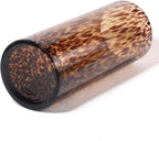 11.8" High Luxe Leopard Glass Vase — Unique Modern Amber Brown Centerpiece for Home Decor, Everyday Elegance Vase