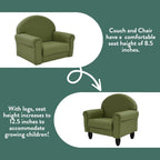 Children's Factory As We Grow Toddler Chair, Flexible Seating for Daycare or Preschool, Kids Reading Couch, Playroom Furniture, Sage