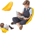 4 Packs Multicolor, Autism Sensory Rocking Chair, Fun Wobble Chairs for Classroom Elementary, Portable Floor Seating with Back rt, Plastic Reading Chair w/Handle for Indoor Outdoor (Yellow 1 PC