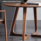 Mid Century Modern Dining Table Round Solid Wood Kitchen Dining Room Tables Rustic Pedestal Table Small Leisure Coffee Table for 2,4 People for Living Room(Walnut Color,60 * 60cm)