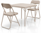 Garvee 3-Piece Kids Folding Table and Chair Set, Padded Toddler Activity Table with 2 Chairs, Easy-Fold Pinch-Free Design, Portable Children's Furniture for Arts, Crafts, Snacks, No Assembly Required