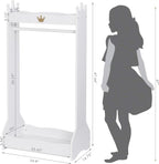 UTEX Kids Dress Up Storage, Kids' Costume Organizer Center, Open Hanging Armoire Closet, Kids Armoire with Rack for Toddler 3 Age+, White