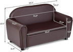 FANTASK Child’ s Sofa, Kid Armrest Sofa Chair Living Room Furniture, Kids Sofa Lounge Bed with Hidden Storage Compartment, Double Seat Upholstered Armchair, Great Gift for Kids, Toddlers