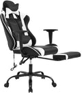 Ergonomic Mat for Hardwood Floor Back Support Massage Computer Chair, Black+White (PC Computer Gaming Chair)