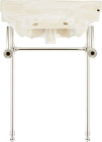 Signature Hardware 480504 Cierra 24-1/4" Vitreous China Console Bathroom Sink with 3 Faucet Holes at 8" Centers