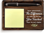 Coworker Gifts for Women Men Retirement New Job Going Away Leaving Gifts for Coworker Boss Leader Friends, Never Underestimate the Difference You Made Sticky Note Holder