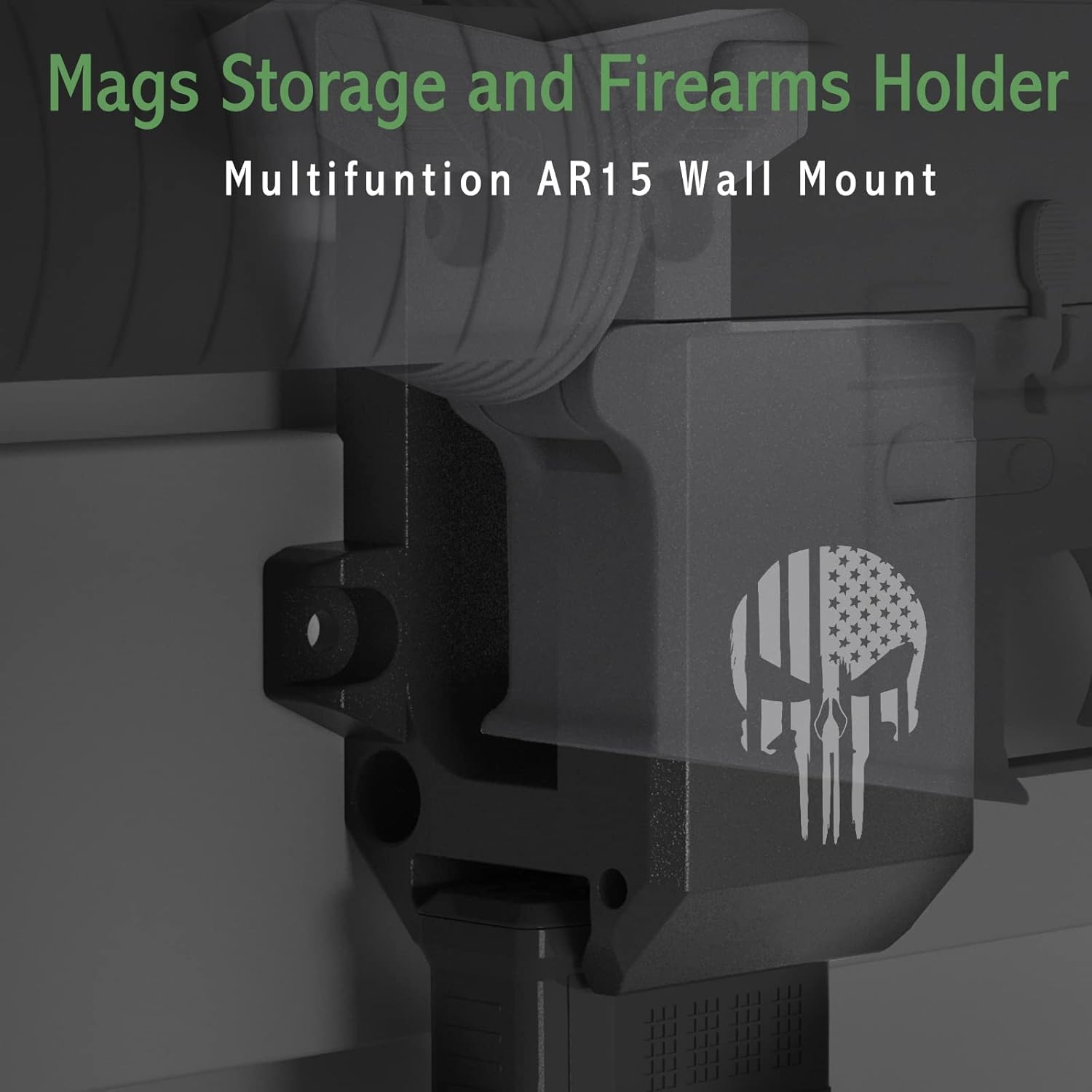 Aoanoko Gun Wall Mount, Gun Rack with Absolutely Strong and Solid PA Material& Frosting Treatment Display Storage Organization System Unique Low Profile Design Withstand 300Lbs of Tension