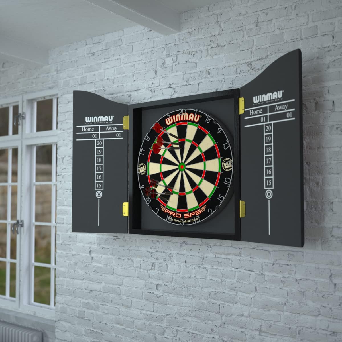 WINMAU Man Cave Deluxe Dartboard Cabinet
