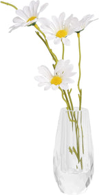 Kitcom Small Flower/Bud Crystal Vase Decorative Vases for Home or Wedding, Outline Dimensions W2.4''xH4.7'', Clear with Gift Box