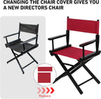 Director Chair Replacement Canvas, Directors Chair Replacement Covers For Beach Chairs, White Black Red Rainbow Canvas Seat Stool Protector For Home Director (Red)