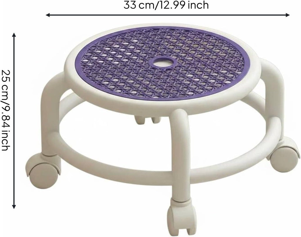 Children Rotating Rolling Stool Swivel Chair Lightweight Body Four Wheel Mobility Suitable for bedrooms Play Areas Dorm Rooms Small Living Areas, Lavender Purple