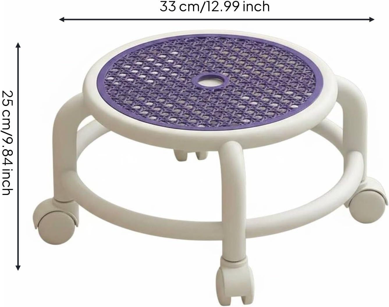 Children Rotating Rolling Stool Swivel Chair Lightweight Body Four Wheel Mobility Suitable for bedrooms Play Areas Dorm Rooms Small Living Areas, Lavender Purple