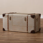 Baxton Studio Bechet Storage Trunk, Silver
