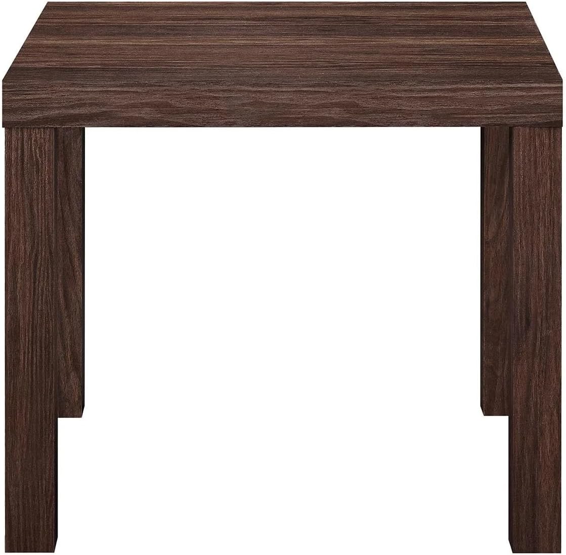 Parsons End Table, Canyon Walnut Finish, Modern Side Table for Living Room Bedroom, Home Essential