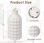 9 Inch White Ceramic Vases Floral Porcelain Decorative Boho Farmhouse Beige Flower Vase for Home Kitchen Table Centerpiece Decoration